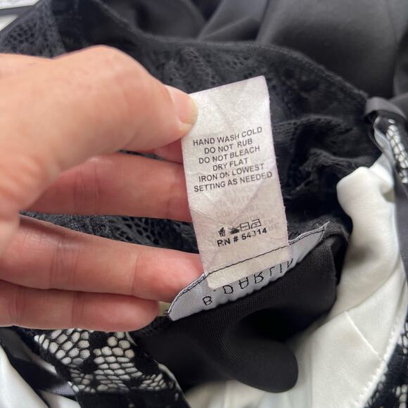 B. DARLIN All Lace Top Racerback Dress Sz 3/4 Black Whimsigoth New Halter Skater - Picture 11 of 12